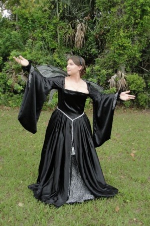 Tudor Gown Evil Black Witch