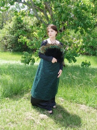 Black Satin Regency Ball Gown Simplicity 4055