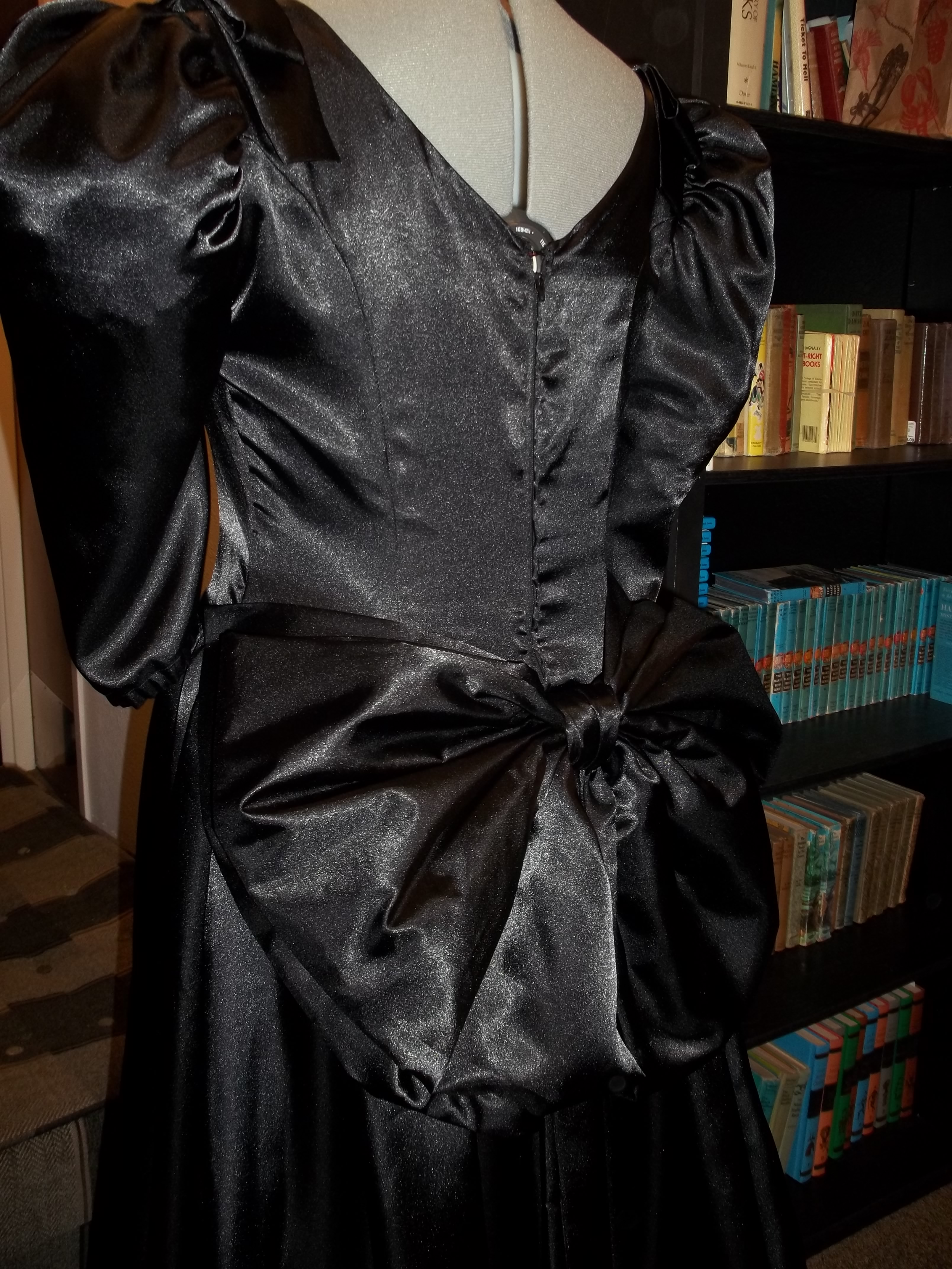 Time Travel Costumes Gothic Black Wedding Dress 1980s 