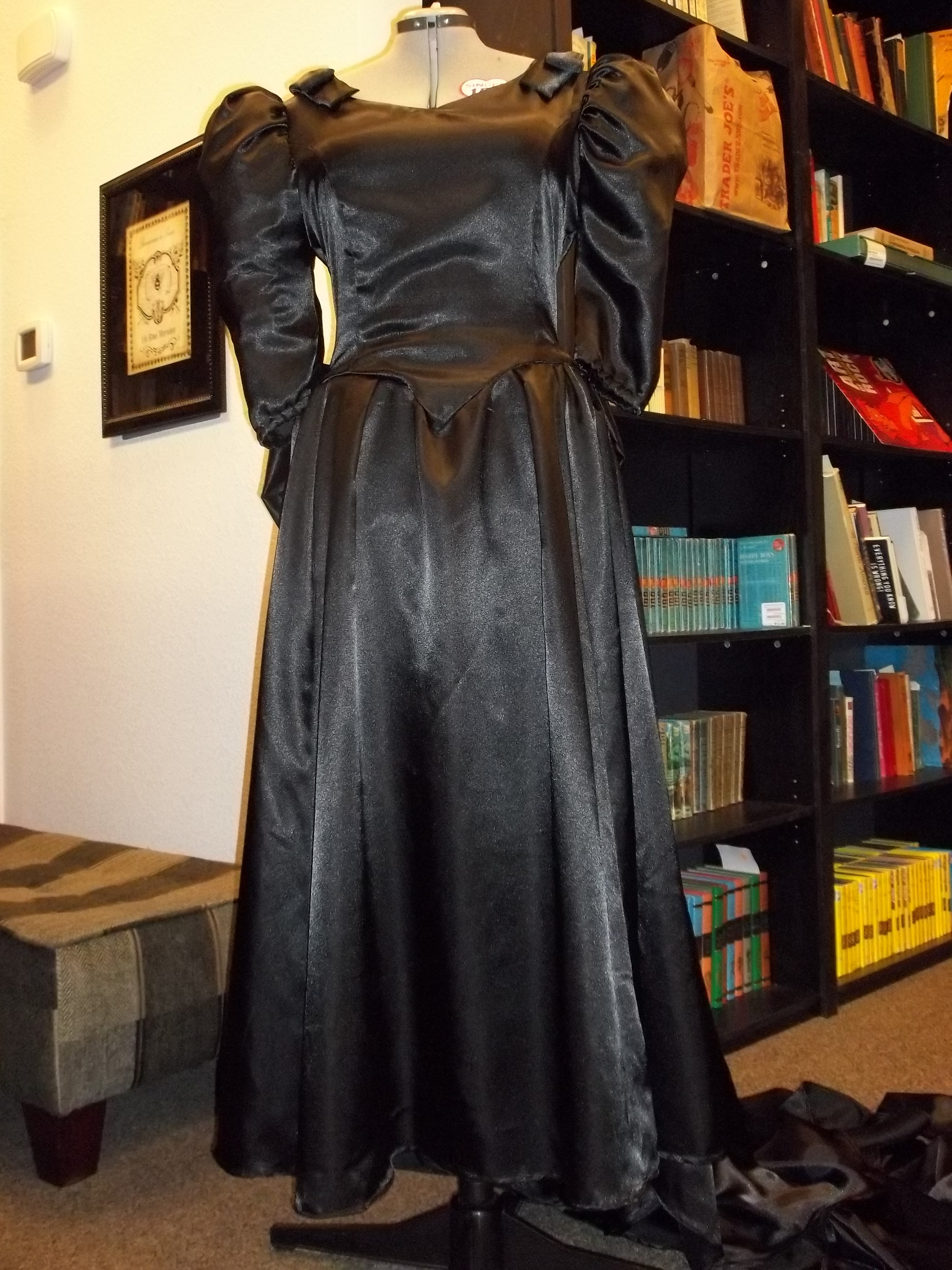 Time Travel Costumes Gothic Black Wedding Dress 1980s 