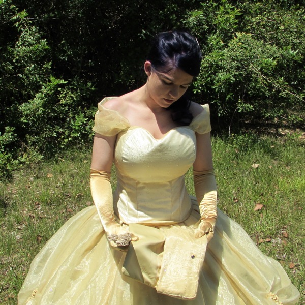beauty beast gown costume dress yellow gold custom outfit