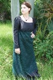 Black and Green Regency Ball Gown For Sale