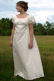 White Muslin Regency Gown